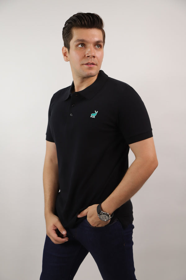 Active Fit Polo Shirt for Men Black