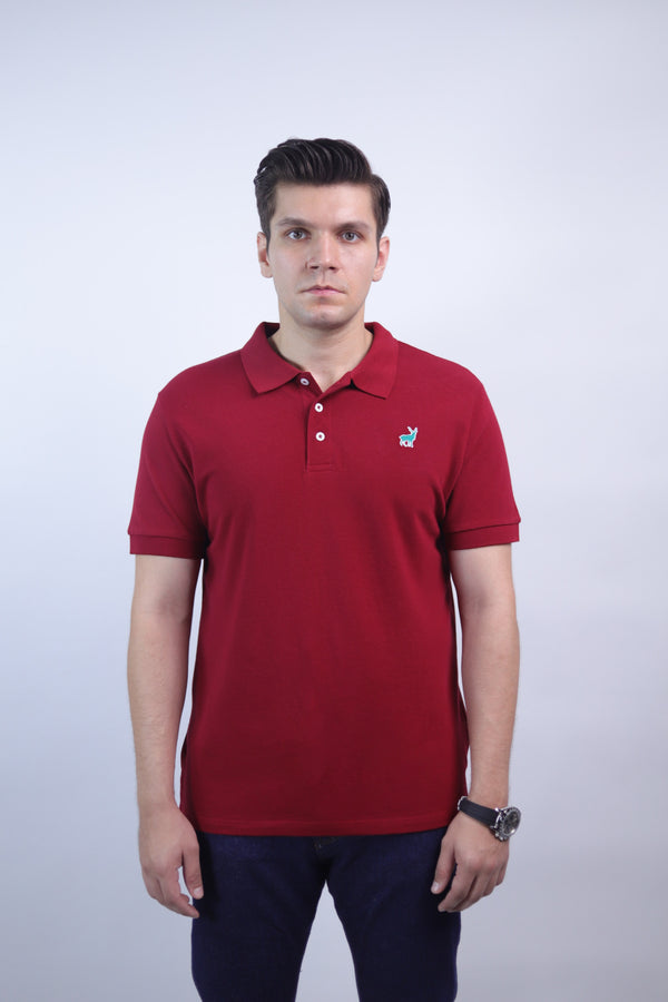 Active Fit Polo Shirt for Men Maroon