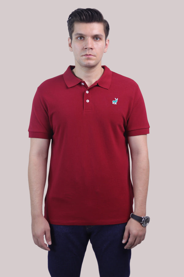 Active Fit Polo Shirt for Men Maroon