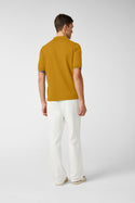Active Fit Polo Shirt for Men Yellow Brown