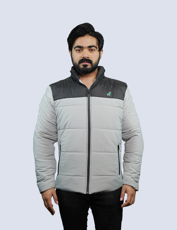 Jerdoni Grey Black  Padded Puffer Jacket