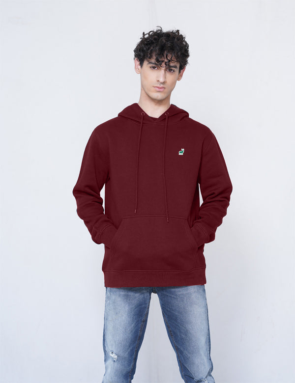 Jerdoni Maroon Pull Over Hoodie