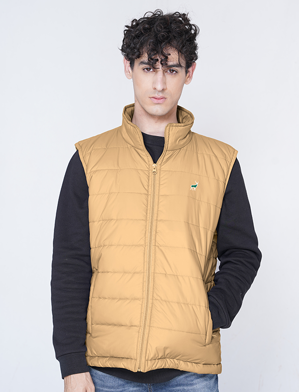 Jerdoni Light Brown Padded Vest