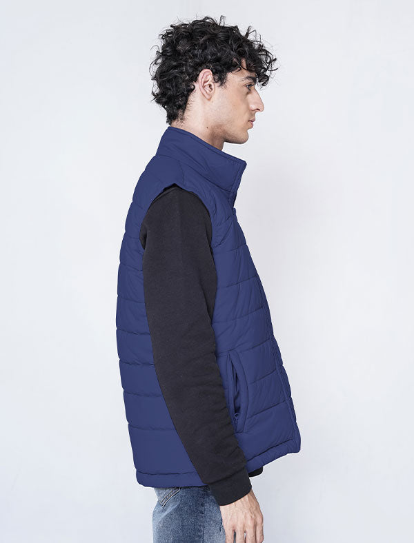 Jerdoni Navy Blue Padded Vest