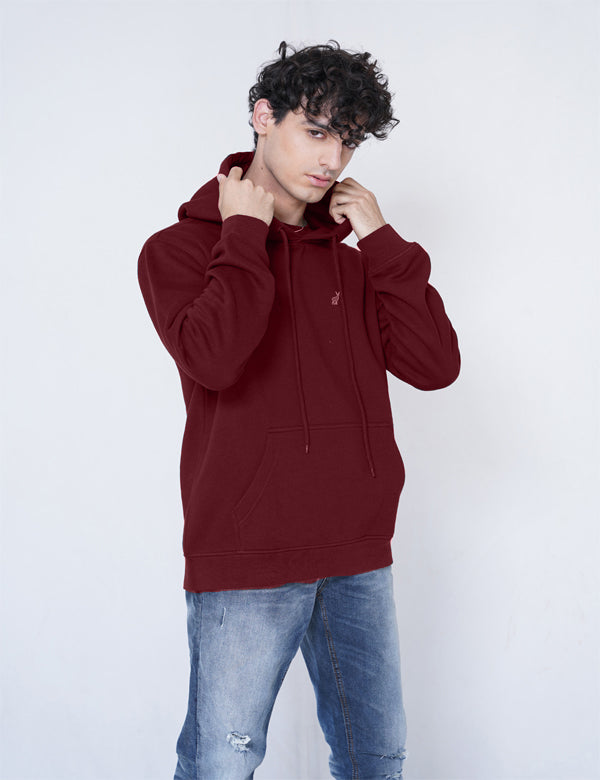 Jerdoni Maroon Pull Over Hoodie
