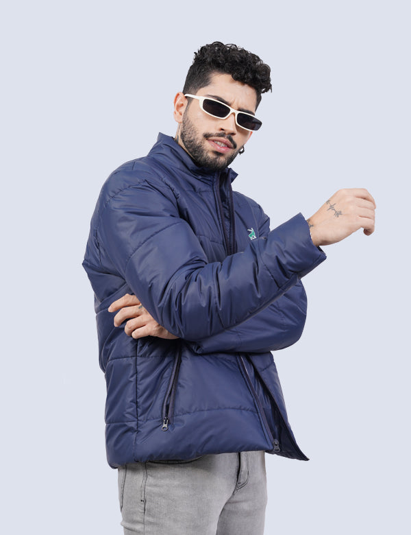 Jerdoni Navy Padded Puffer Jacket