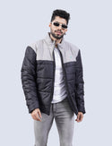 Jerdoni Black & Grey Padded Puffer Jacket