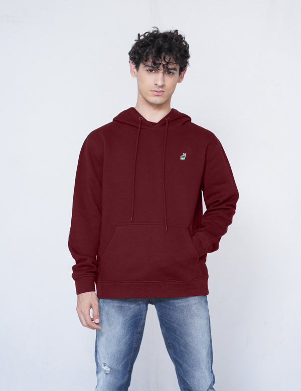 Jerdoni Maroon Pull Over Hoodie