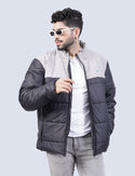 Jerdoni Black & Grey Padded Puffer Jacket