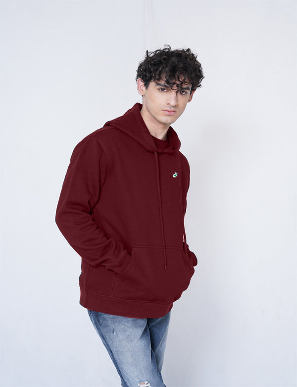 Jerdoni Maroon Pull Over Hoodie