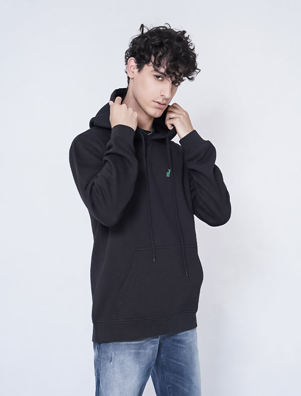 Jerdoni Black Pull Over Hoodie