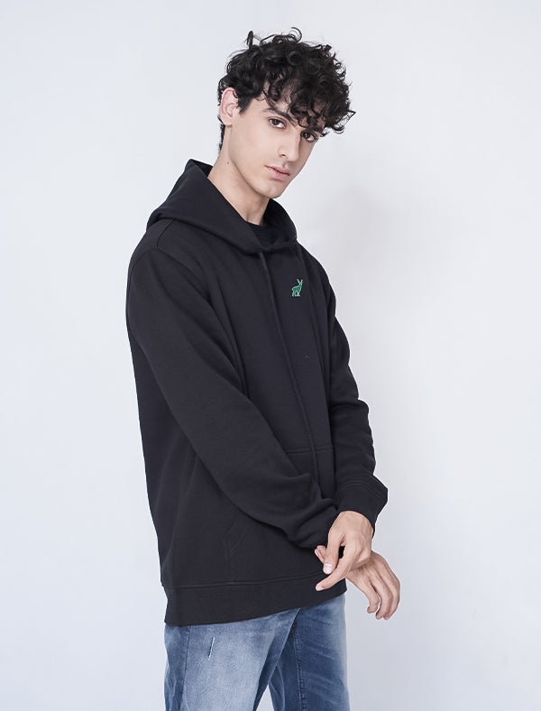 Jerdoni Black Pull Over Hoodie