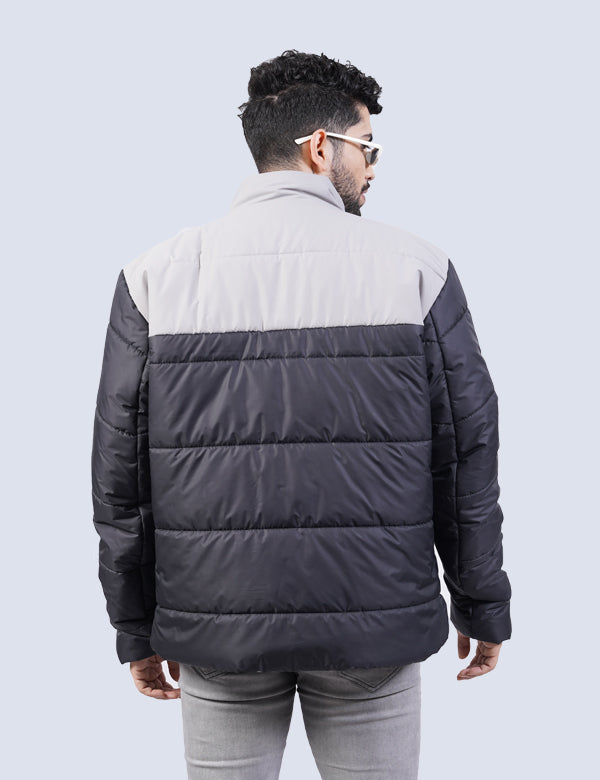 Jerdoni Black & Grey Padded Puffer Jacket