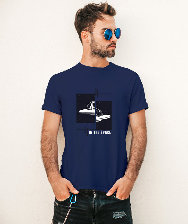 Navy Blue Space Ship T-Shirt