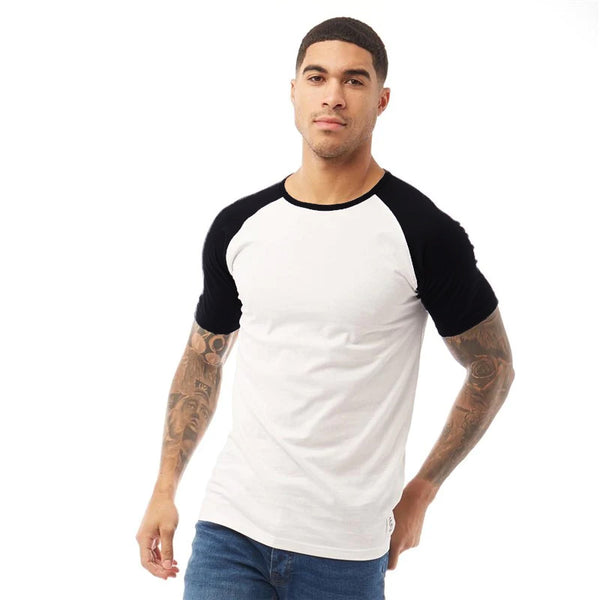 White Black Raglan T-Shirt