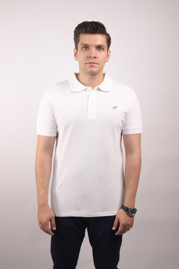 Active Fit Polo Shirt for Men White