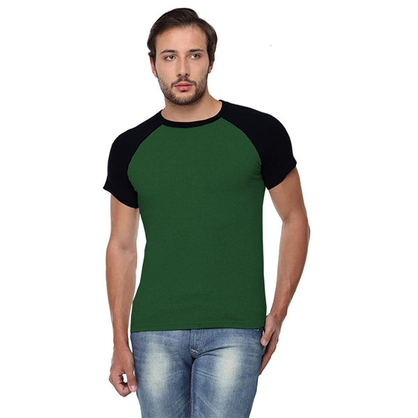 Green Black Raglan T-Shirt