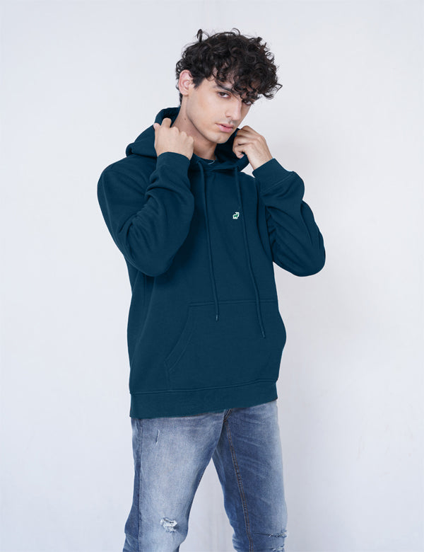 Jerdoni Navy Blue Pull Over Hoodie