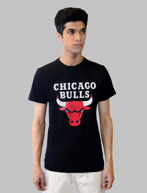 Jerdoni Black T-Shirt With Chicago Bulls Logo