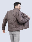 Jerdoni Brown Padded Puffer Jacket