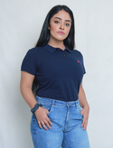 Active Fit Polo Shirt for Women Navy Blue