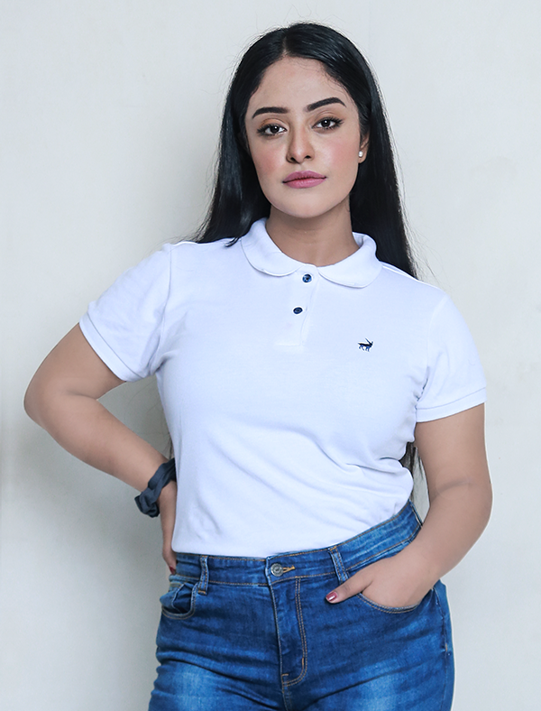 Active Fit Polo Shirt for Women White